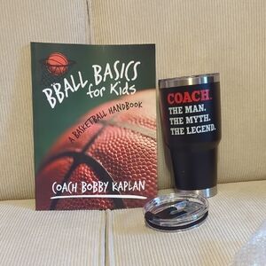 Coach Tumbler and Basketball Handbook New In box
